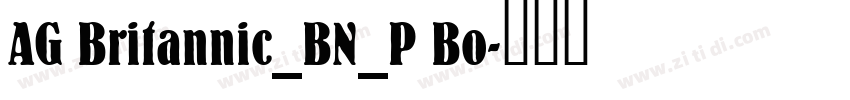AG Britannic_BN_P Bo字体转换
